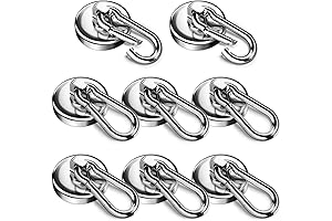 8 Pack 100 Pound Strong Swivel Neodymium Magnet Hooks for Warehouse