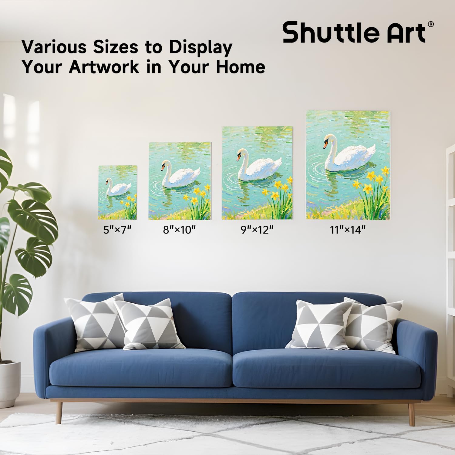 Shuttle Art 36 Pack Canvas for Painting, Multi-Size 5x7/8x10/9x12/11x14 Inch, Primed, 100% Cotton Blank Canvas Boards, Ideal Art Supplies for Kids Adults Acrylic Oil Painting - Image 7