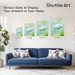 Shuttle Art Painting Canvas Panel, 36 Multi Pack, 5x7, 8x10, 9x12, 11x14 inch (9 PCS of Each), 100% Cotton Art Canvas Board Primed White, Blank Canvas for Kids Adults for Acrylic Oil Painting
