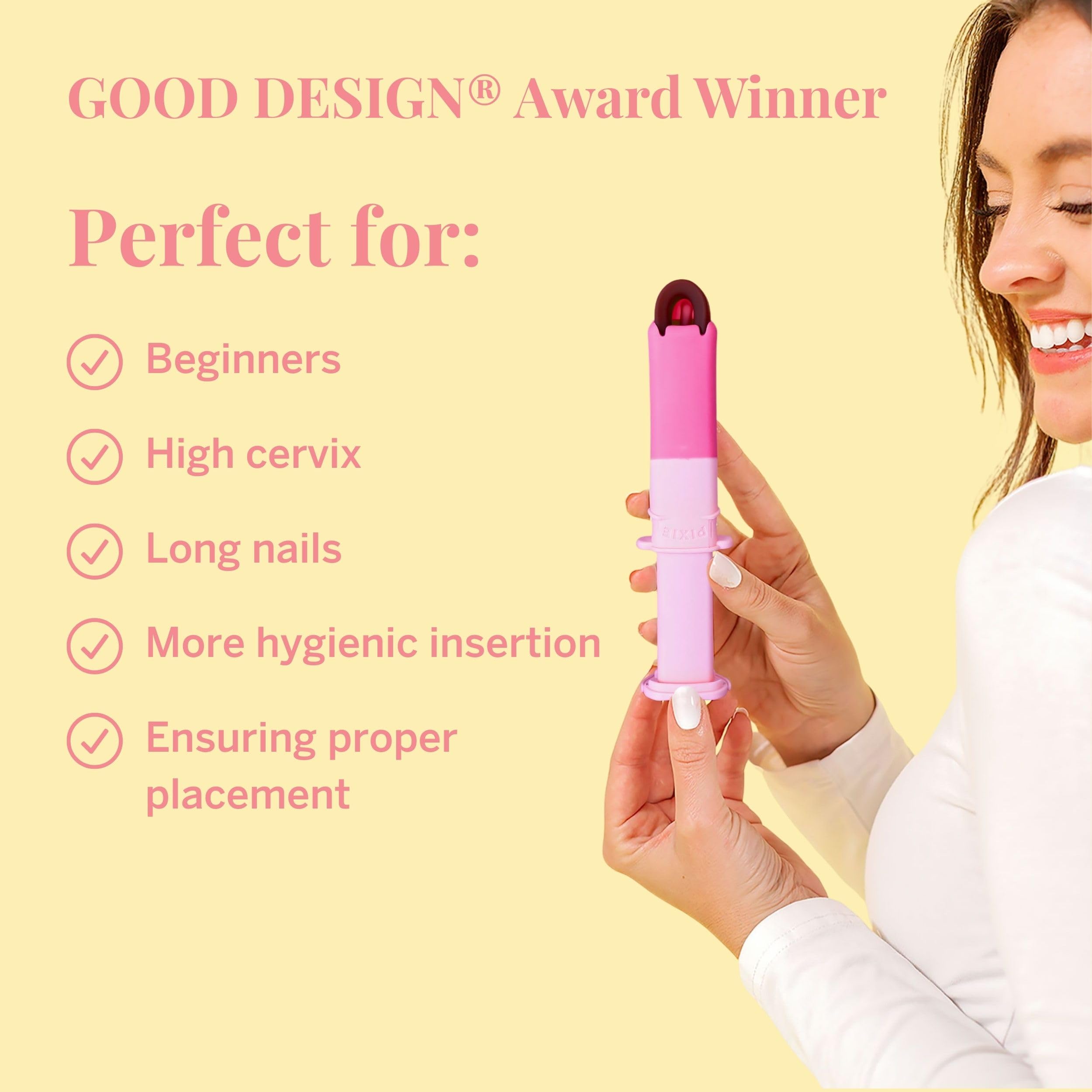 Pixie Kit 2 Dischi Mestruali con Applicatore – Silicone Grado Medico 100% Senza Metalli/Tossine – Inserimento e Rimozione Tipo Tampone – Capacità 5 e 7 Tamponi