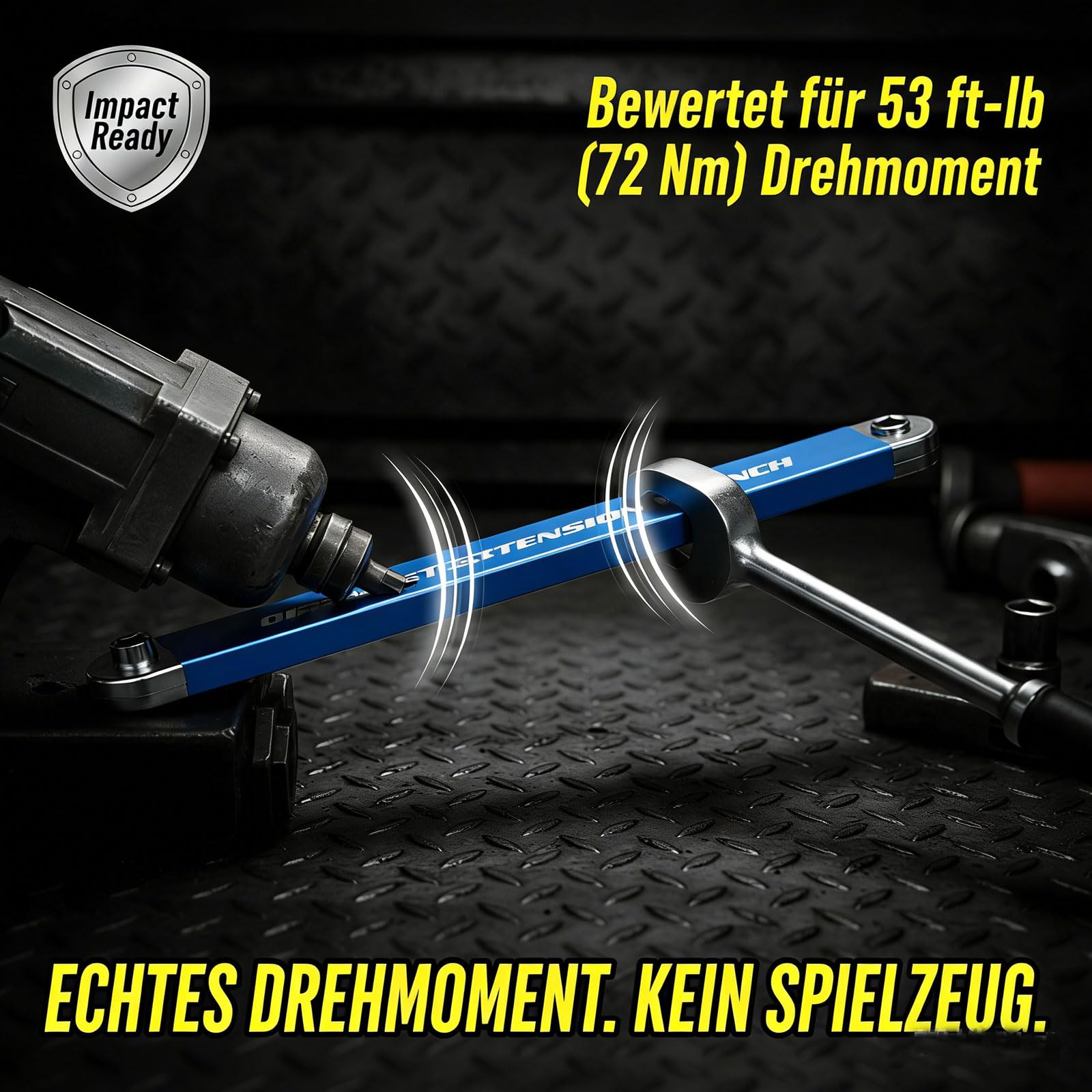 Offset Extension Wrench Set,Offset Verlängerungsschlüssel – 39cm (15 Zoll) Ratschenverlängerung mit Kettenantrieb – Inkl. 1/4", 3/8" & 1/2" Adapter -Torque für Engstellen im KFZ-Motorraum (1pc)