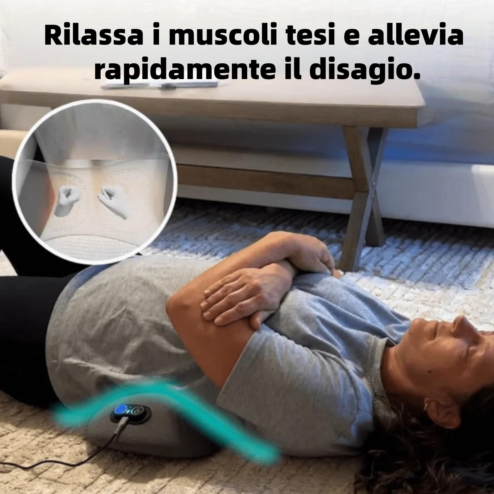 Dorsanova Schiena,Dorsanova Trazione Lombare,Massaggiatore per Schiena 3 in 1,Piccolo e Portatile con Vibrazione e Calore,15 Minuti al Giorno per Sollievo Rapido,Adatto a Tutte le Età