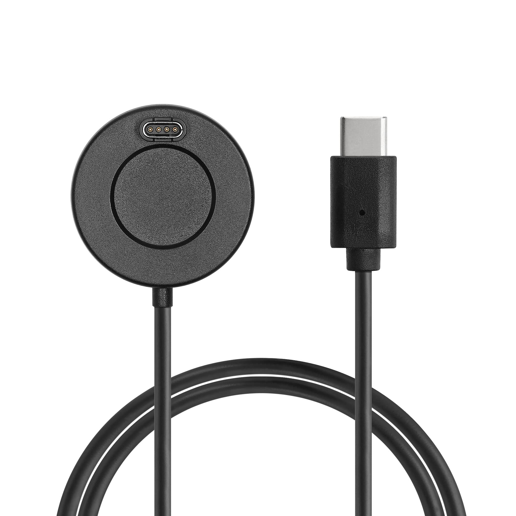 kwmobile Kabel USB kompatybilny z Garmin Venu Sq Music/Sq 2 / Venu 2 Plus/Fenix 7 / vivoactive 4 - zapasowy kabel typu C do ładowania - ładowarka fitness tracker smartwatch - czarny
