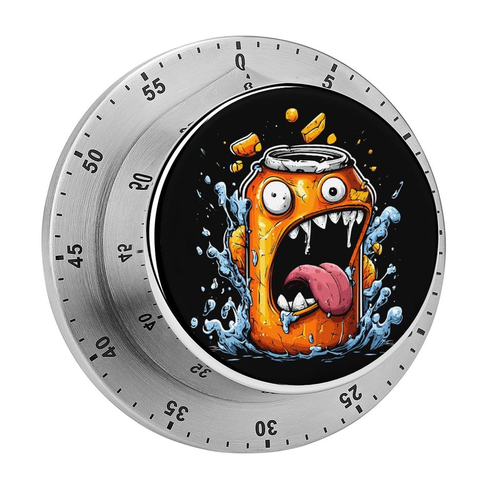 Crazy Beer Can Mechanical Timer with Alarm for Kitchen Cooking Productivity Stainless Steel Timers