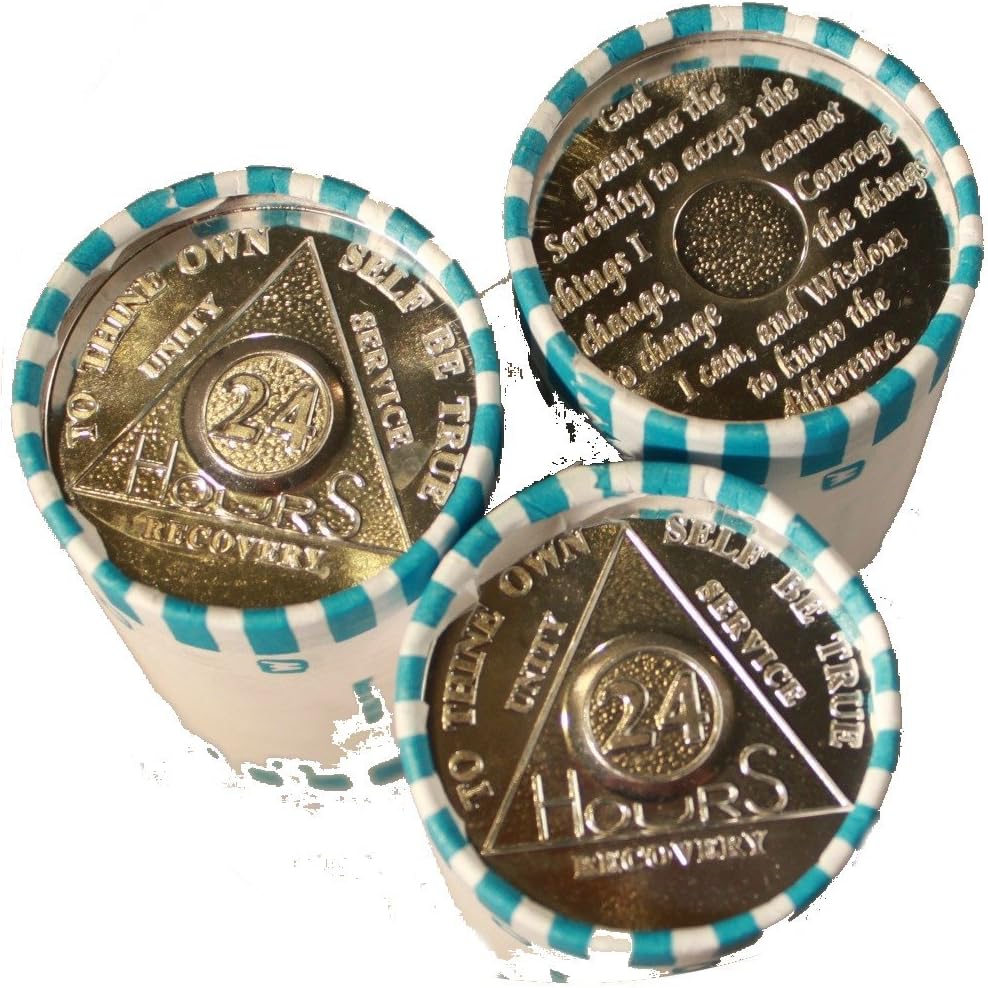 75 AA Tokens/Medallions 3 Rolls of The 24 Hour Aluminum Chips/Tokens Commemorative Medallion