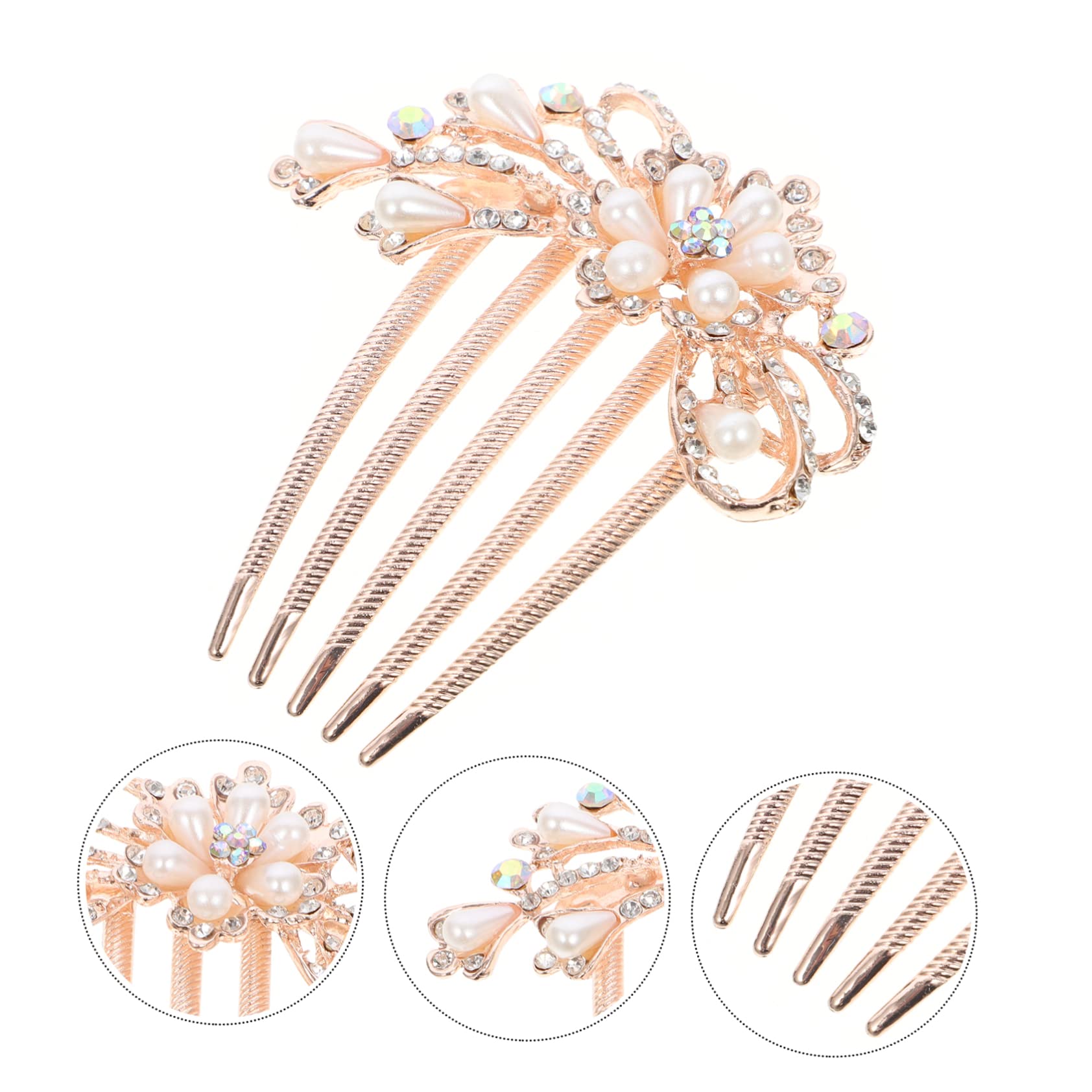 Healeved 4 Set Di Splendidi Pettini Per Con Fermaglio Per Strass Semplici Ed Eleganti Per Occasioni Nuziali E Di Nozze 2 Pezzi * 4