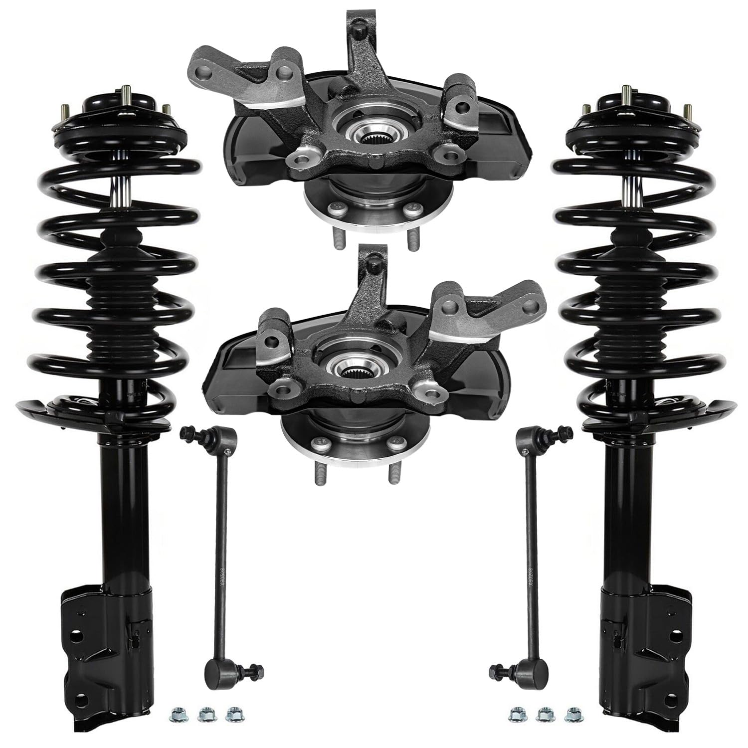 Detroit Axle - Front 6pc Suspension Kit for 12-17 Jeep Compass, 11-17