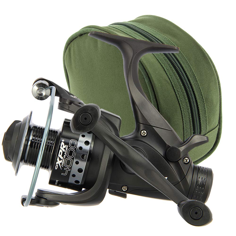 Carp Fishing Bait Runner Reel with Twin Handle And 10 Ball Bearing + Spare Spool with Case Option (3 x Reel with 3x Case)