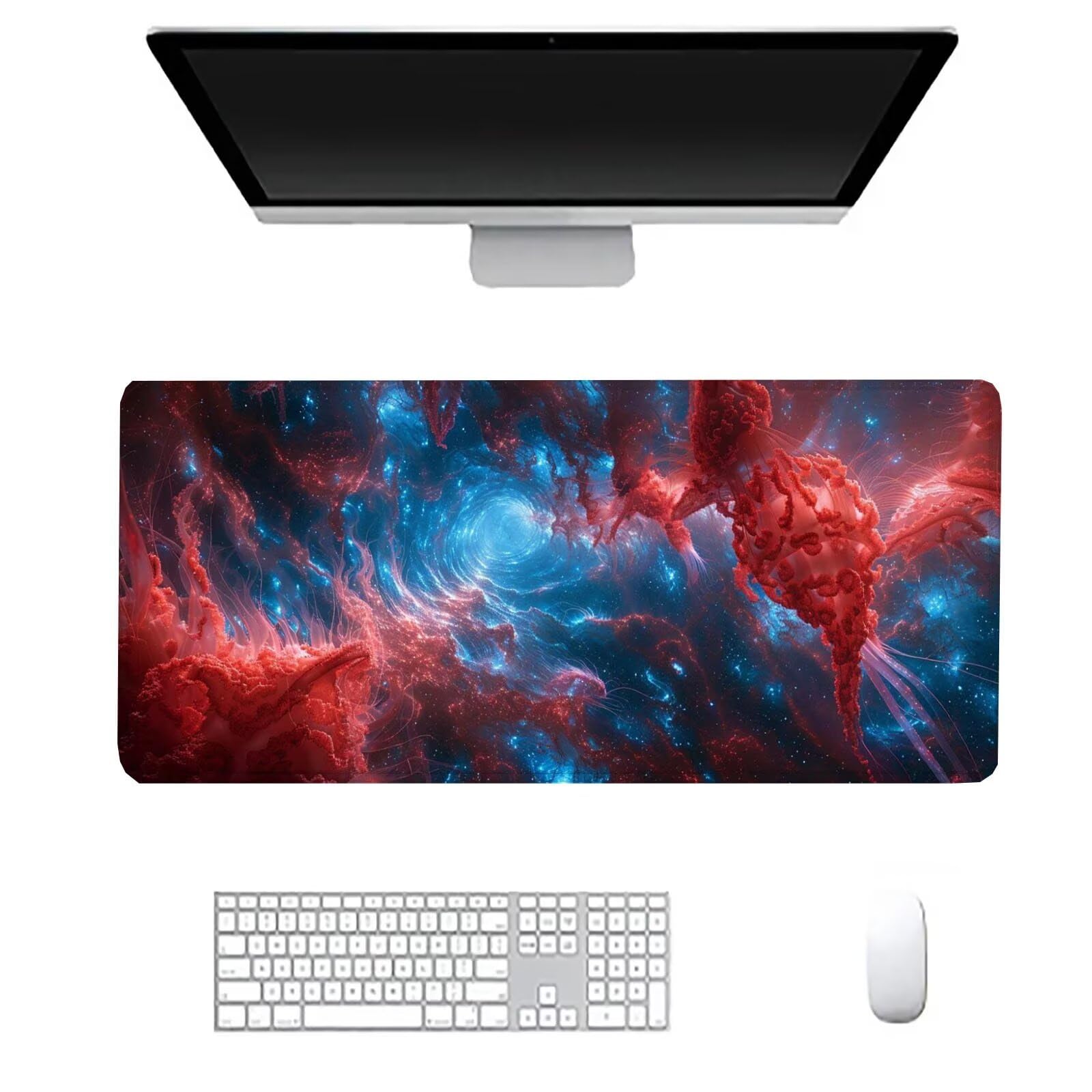 Alfombrilla Ratón Azul Alfombrilla Ratón Gaming XXL 1200x600x3mm Multifuncional Accesorios Escritorio,Antideslizante Mousepad Rojo Tapete Escritorio Infantil,para Alfombrilla Pc Teclado Ratón J930