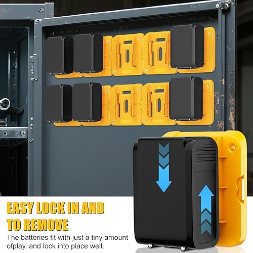 Miniatura 4 de Crtbelfy Soporte de batería para Dewalt 20V 60V soporte de base de batería para baterías DCB200 DCB203 DCB205 DCB206, paquete de 10