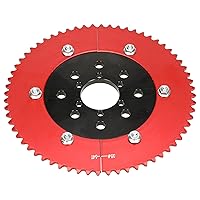 Vista 9 de GREHUA 35 Piñón de cadena dividida 64 dientes y adaptador de piñón compatible con Mini Bike Coleman CT100U CT200U CT200U-EX BT200X TrailMaster MB200