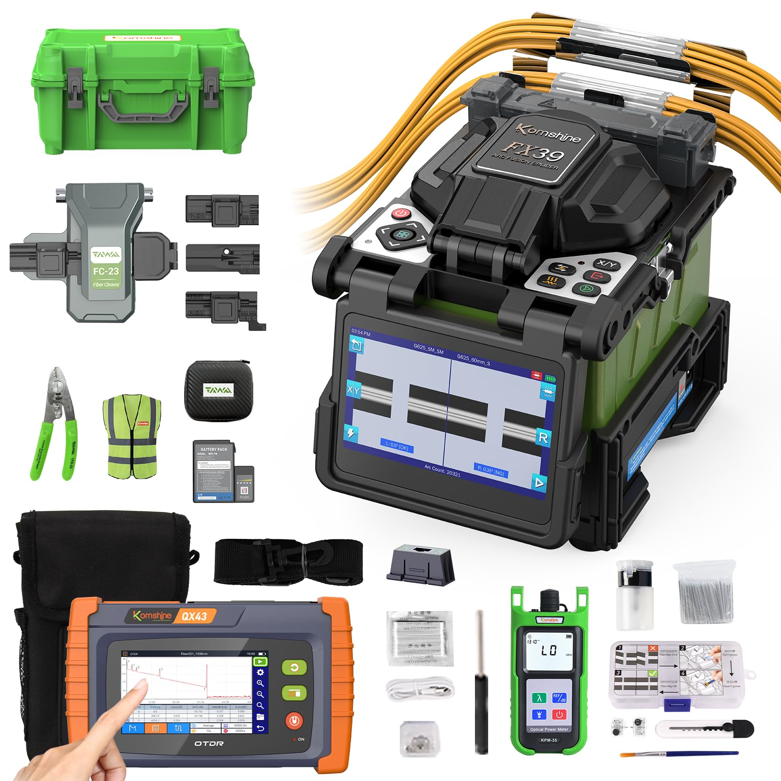 Komshine FX39 Fiber Fusion Splicer Six Motors Core Alignment 6s