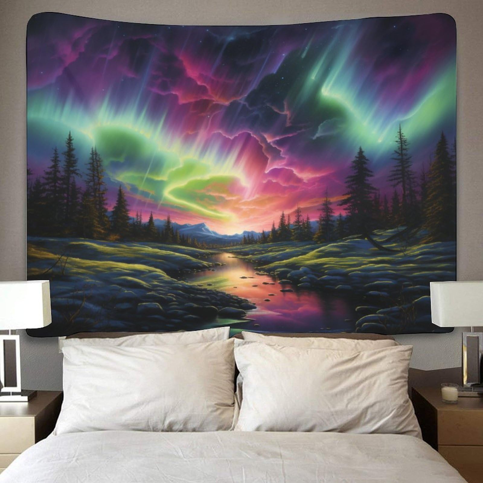 GXYUAOIEF Aurora Stampa 3D Arazzo Da Parete Poster Ornamento Murale Tapestry Accessori Divisori Arazzo Per Camera Da Letto, Soggiorno, Dormitorio E Camera Da Letto 150cmx200cm