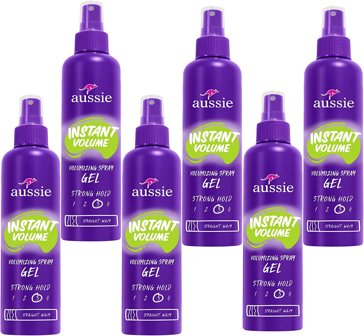 Aussie Headstrong Volume, Spray Gel 5.7 oz (Pack of 6
