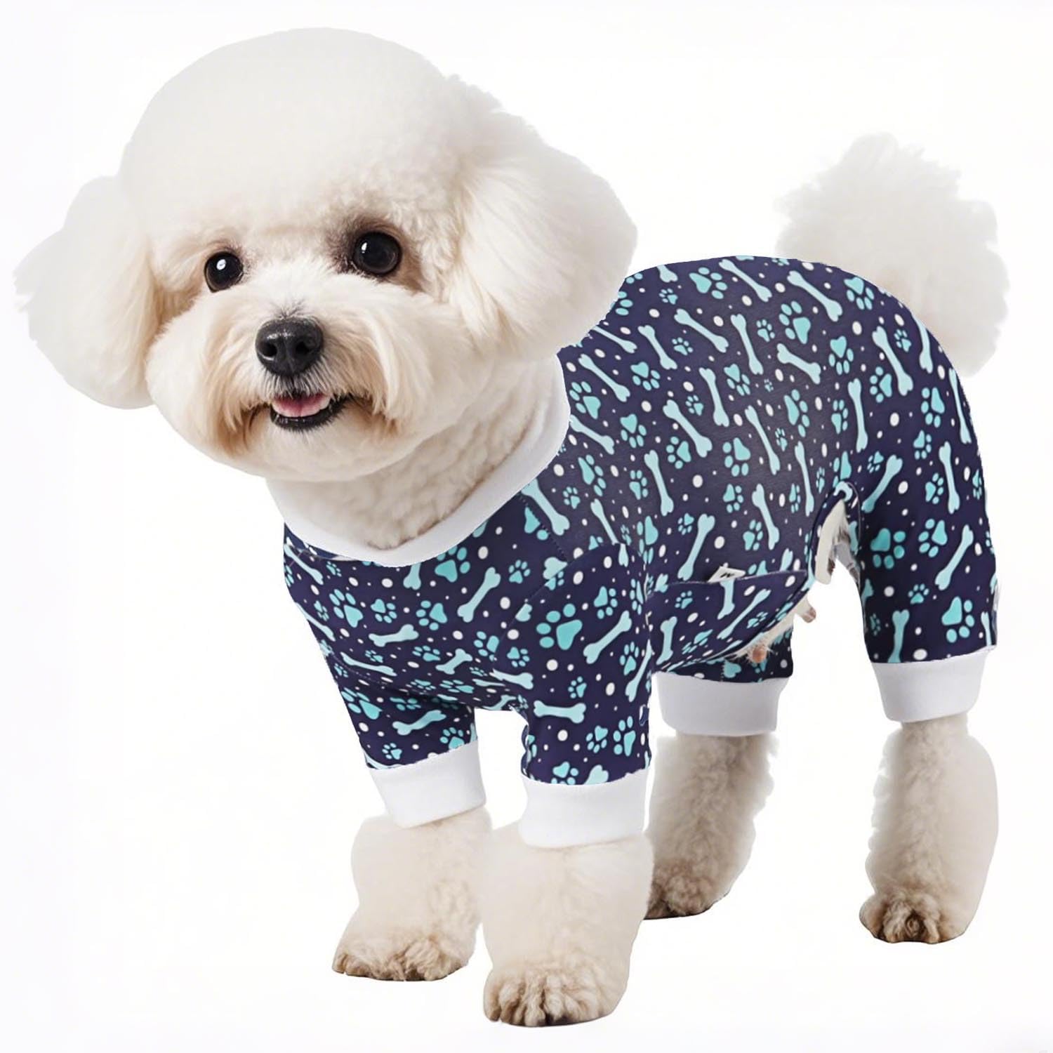 Due Felice Dog Onesies Dog Pajamas for Small Medium Dog Pjs Stretchy Dog Jumpsuit Puppy Clothes