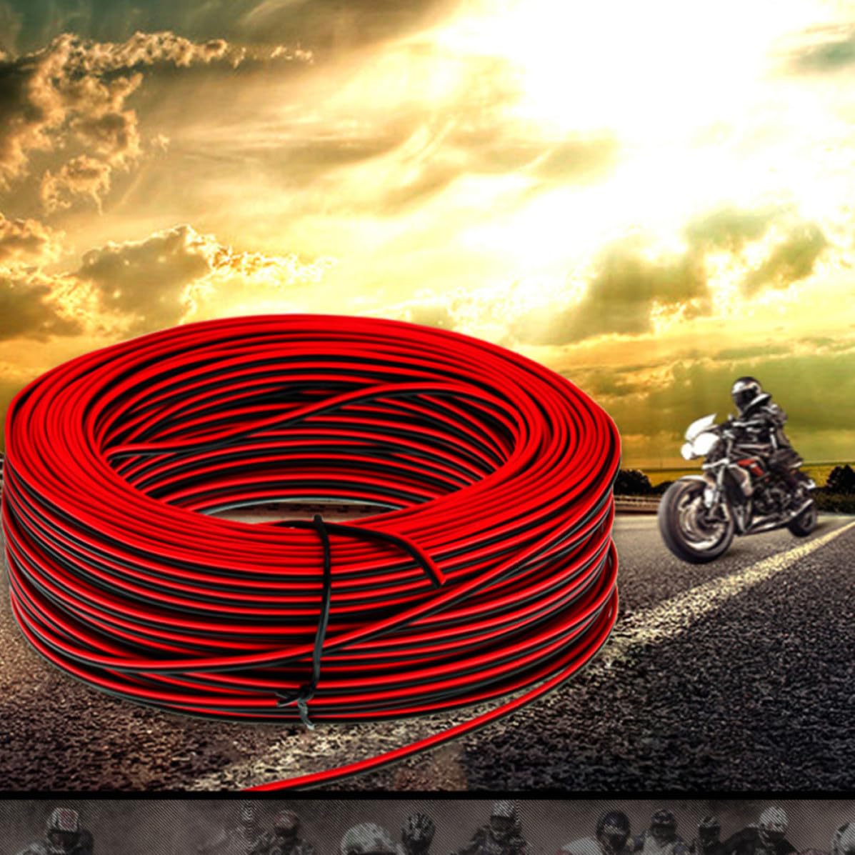 Motorcycle Electric Wire Extension Cable 20-core PVC Copper | Heat Resistant, Oxidation Resistant, Easy Installation, Safe Construction, for LED Lamp Lines and Scooter Wiring Random Color