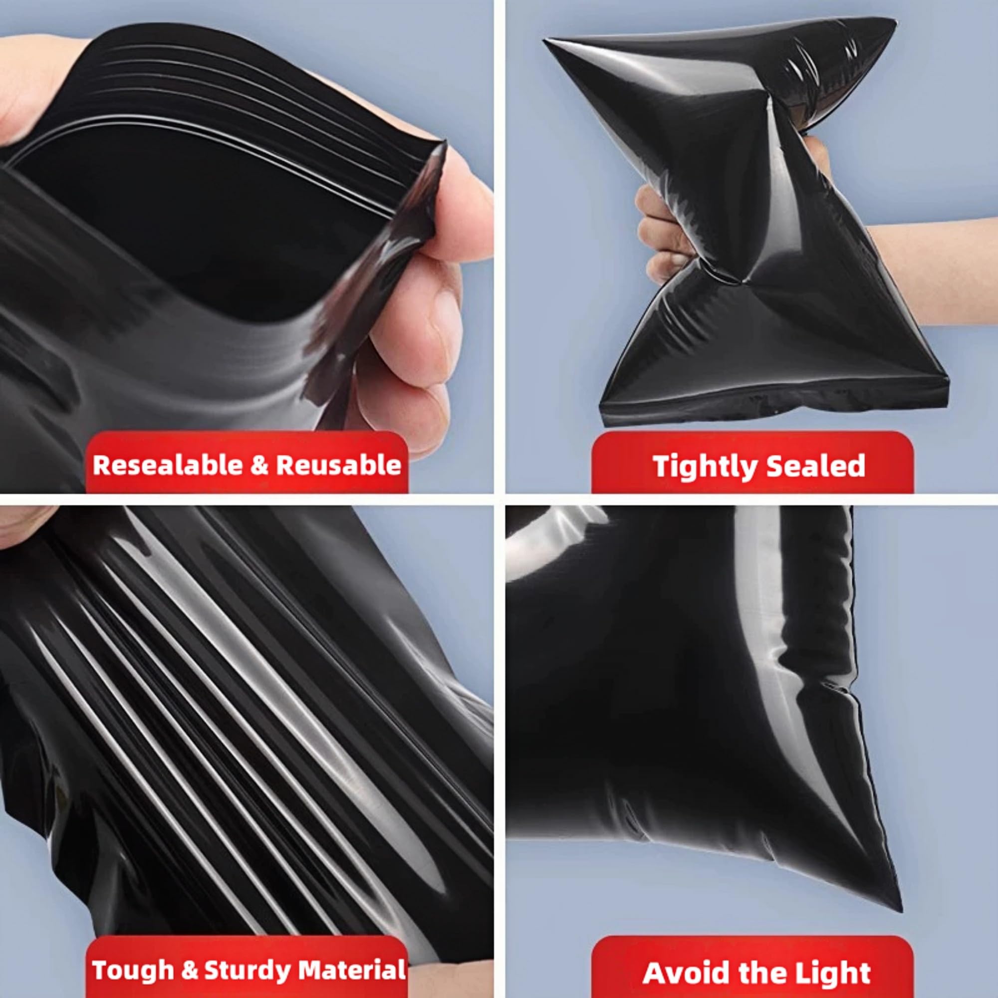 100Pcs Clear Plastic Zip Lock Bags Reclosable Storage Packaging Zipper Bags [Many Size] | Shopee - View #3
