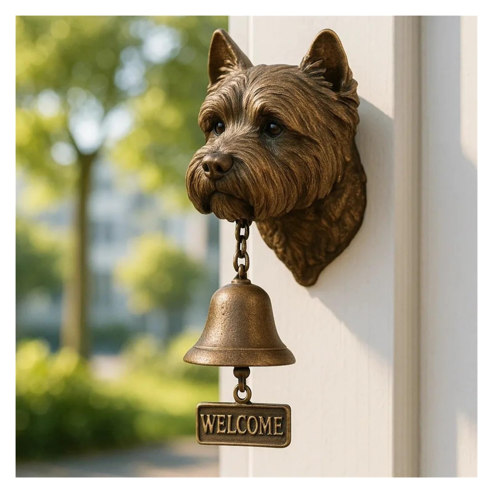 RTBVGHJIK Vintage Welcome Doorbell Wall Mount Unique Manual Resin Rustic Dinner Bell Porch Decor For Porch, Garden, Front Door