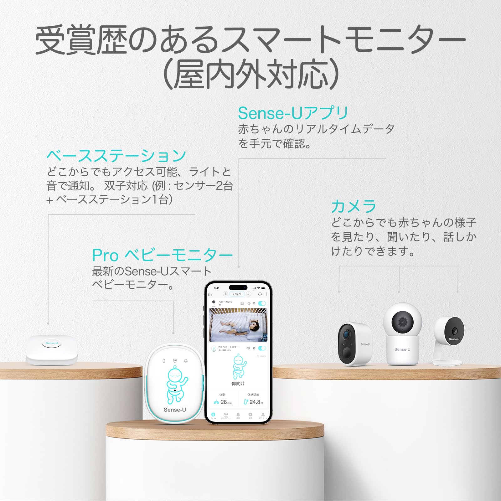 Amazon.co.jp: Sense-U: Proベビーモニター