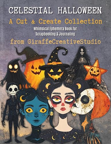 Celestial Halloween Collage Book: +150 Mystical Halloween Ephemera Elements Magical