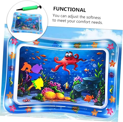 Miniatura 6 de Almohadilla de hielo inflable para niños, tapete de tiempo de barriga, tapete inflable para agua, tapete flotante para recién nacidos