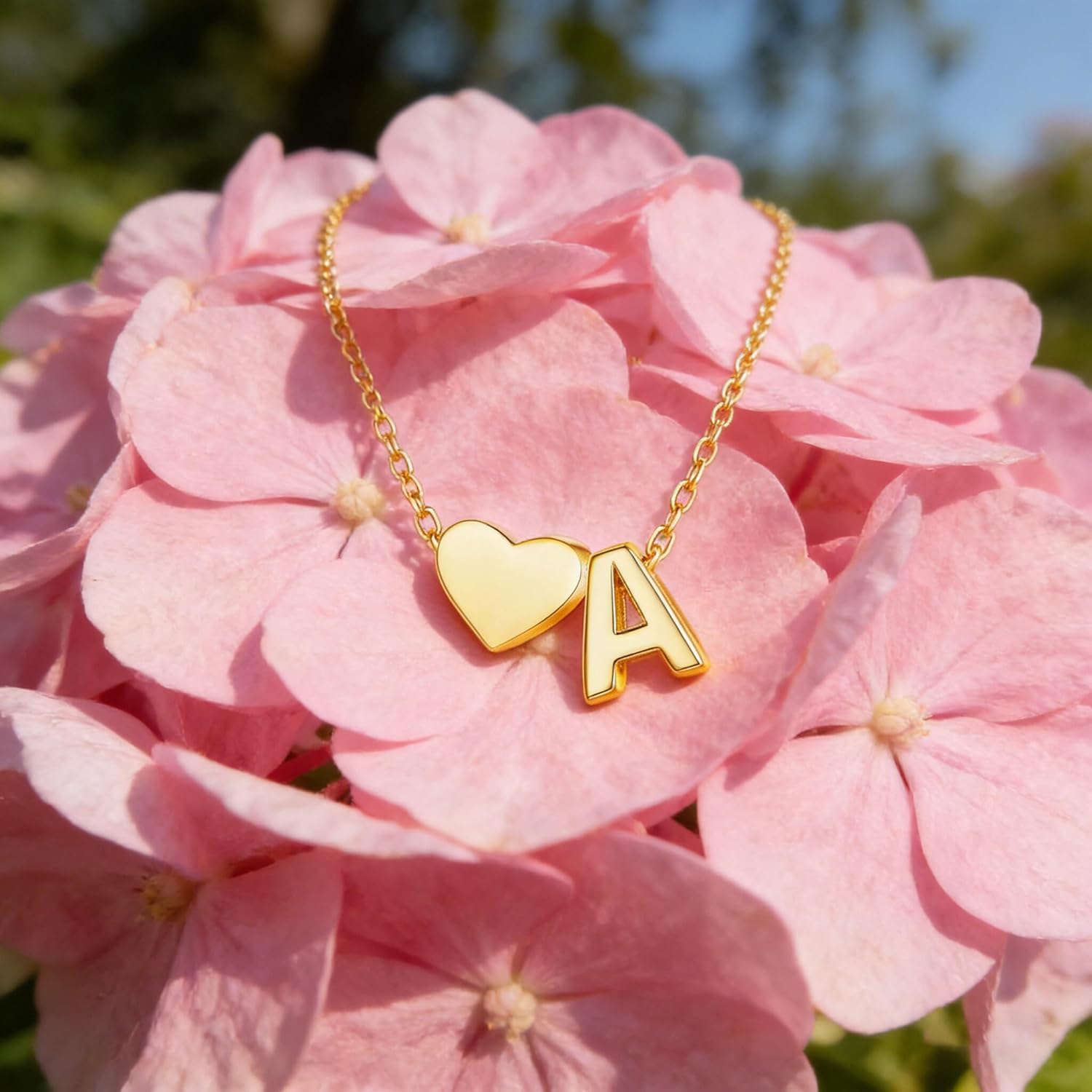 Valentine's Day gift-Dainty A K Heart Pendant Necklace for Women Gold Plated Initial Letter Necklace Perfect Anniversary/Birthday/Friendship Gift - Image 6