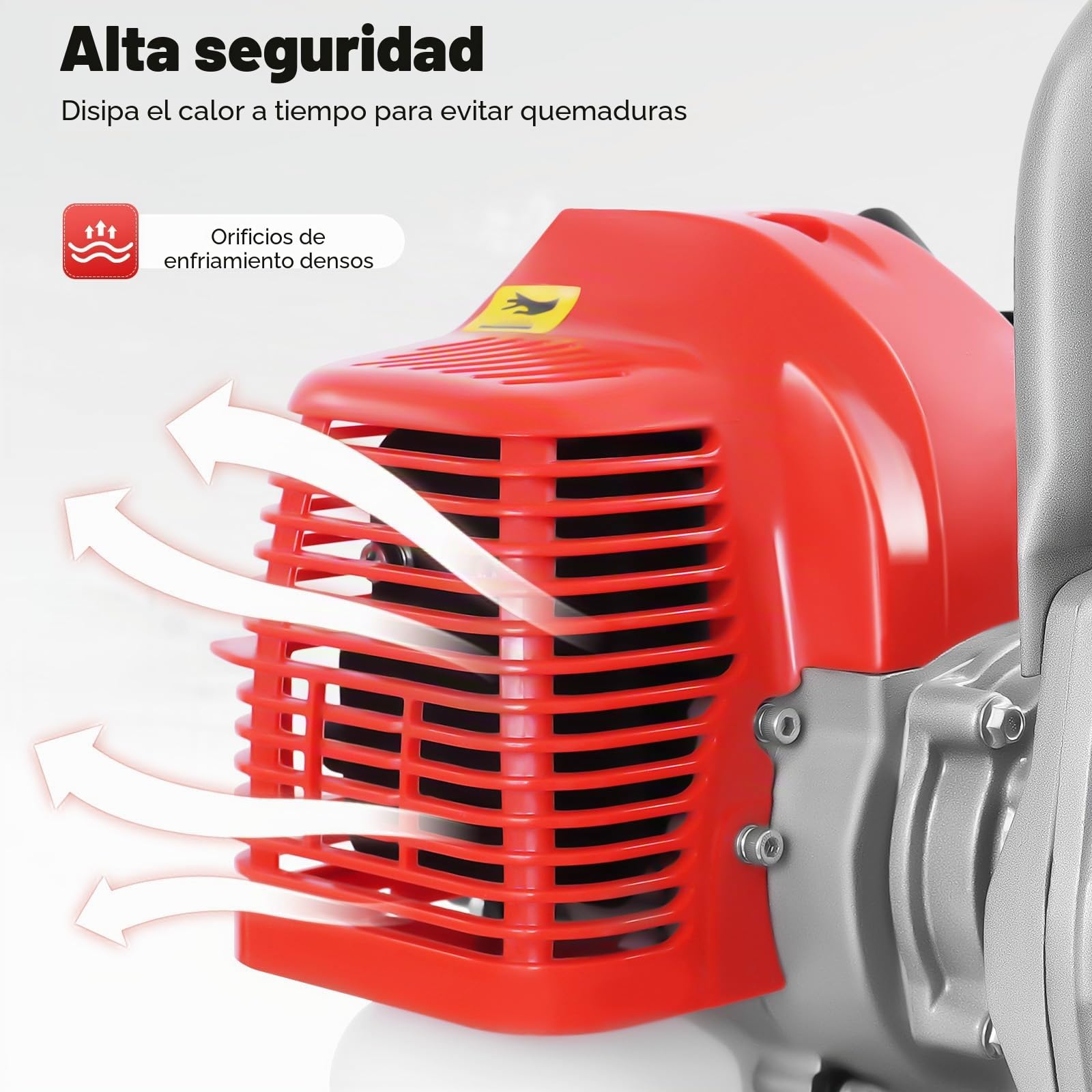 motobomba de agua a gasolina 1,7 CV con motor de 2 tiempos de 1,25 kW, bomba de agua sucia, altura de extracción 30 m, caudal de 10.000 L/H, bomba de alta presión para drenaje/transporte de agua