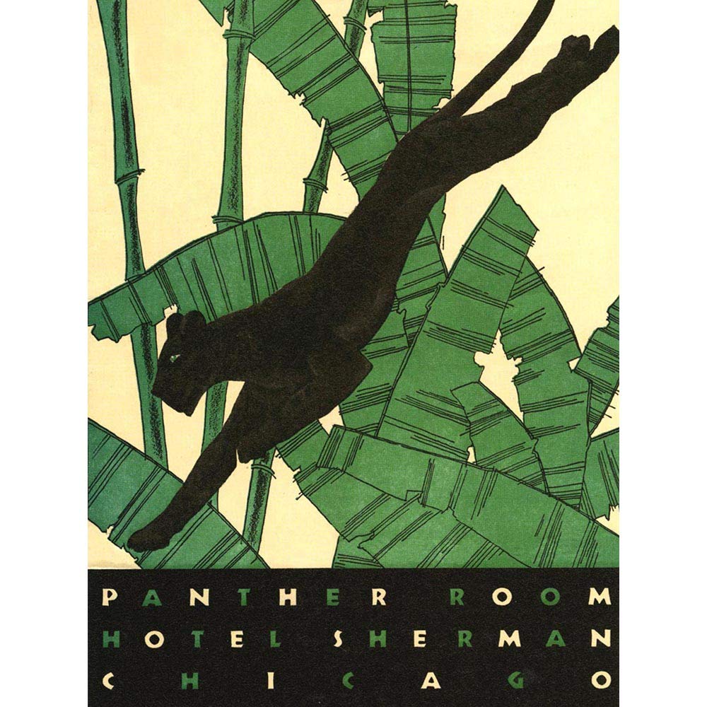 Wee Blue Coo Advert Panther Black Room Hotel Sherman Chicago Us Art Print Poster Wall Decor 12X16 Inch