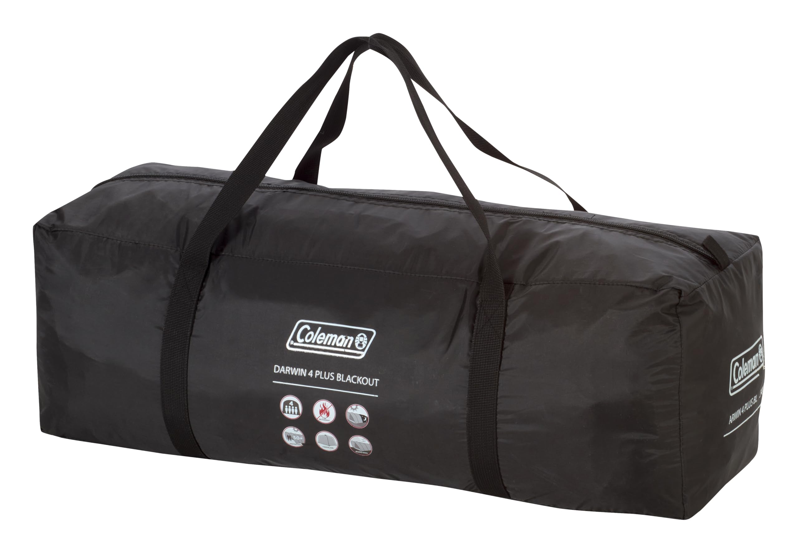 Coleman Namiot Darwin 4 Plus BlackOut, kompaktowy namiot kopułowy dla 4 osób, specjalna zaciemniona sypialnia, lekki namiot kempingowy, świąteczny i turystyczny, wodoodporny 4500 mm, 4 osoby, z wszytą