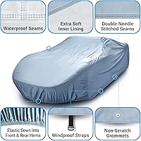 Vista 2 de iCarCover Compatible con Ford Deluxe de 2 puertas 1938-1942 Premium Full Car Cover impermeable resistente a todo tipo de clima, personalizada
