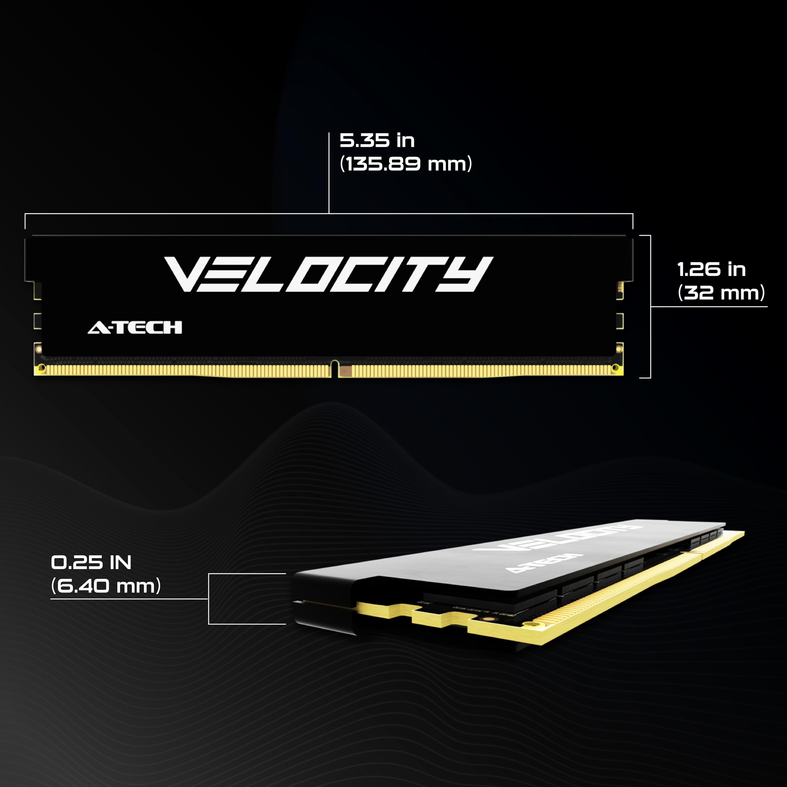 A-Tech Velocity RAM 32GB (2x16GB) DDR5 5600MHz (PC5-44800) XMP 3.0