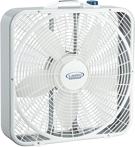 Ventilador tipo caja con escudo climático Lasko #3720,20 pulgadas , Plástico, GrisBlanco, Paquete de 10