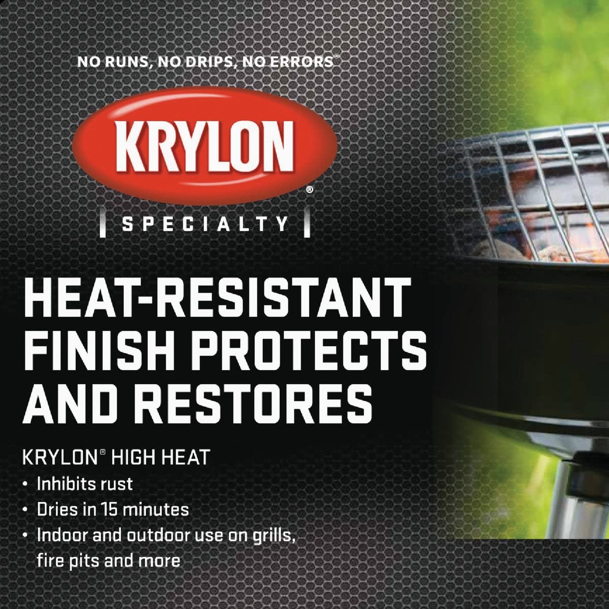 Krylon K01618000 Pintura negra para altas temperaturas