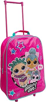 trolleys Kids Cabin Bag Suitcase with Wheels and Telescopic Handle - Ideal for Short Breaks, Holidays, sleepovers and School Trips LOL Surprise