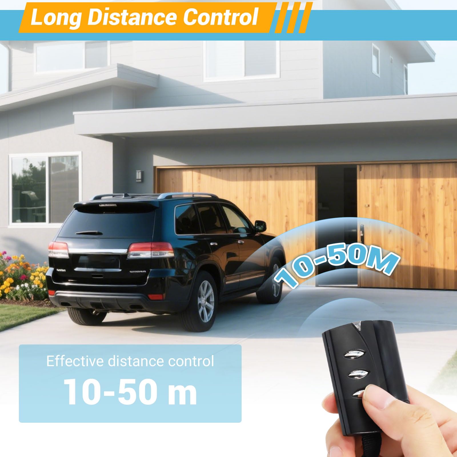 3PCS Mando Puerta Garaje 433.92 MHz, Mandos Puertas Automáticas Clonador Compatible con PUJOL Vario Black, Mars y Ocean, Mando Garaje Universal 3 Canales Fácil de Programar