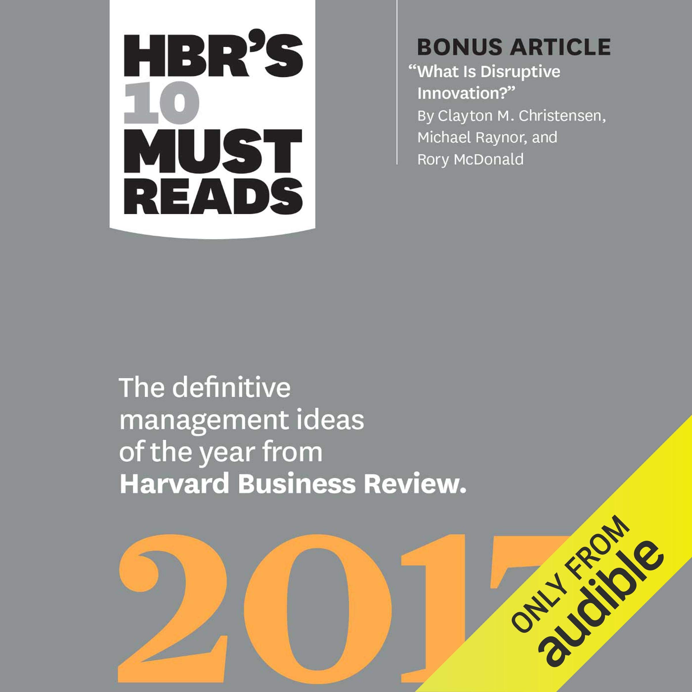 Cover art for HBR's 10 Must Reads 2017