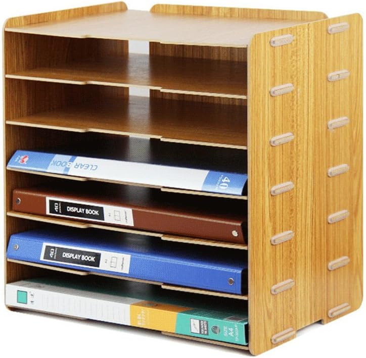 File Cabinet File Cabinets Drawer Type Wooden Korean Style 6-Layer A4 Document Shelf File Box Office Classification Storage Cabinets,Animal Horse