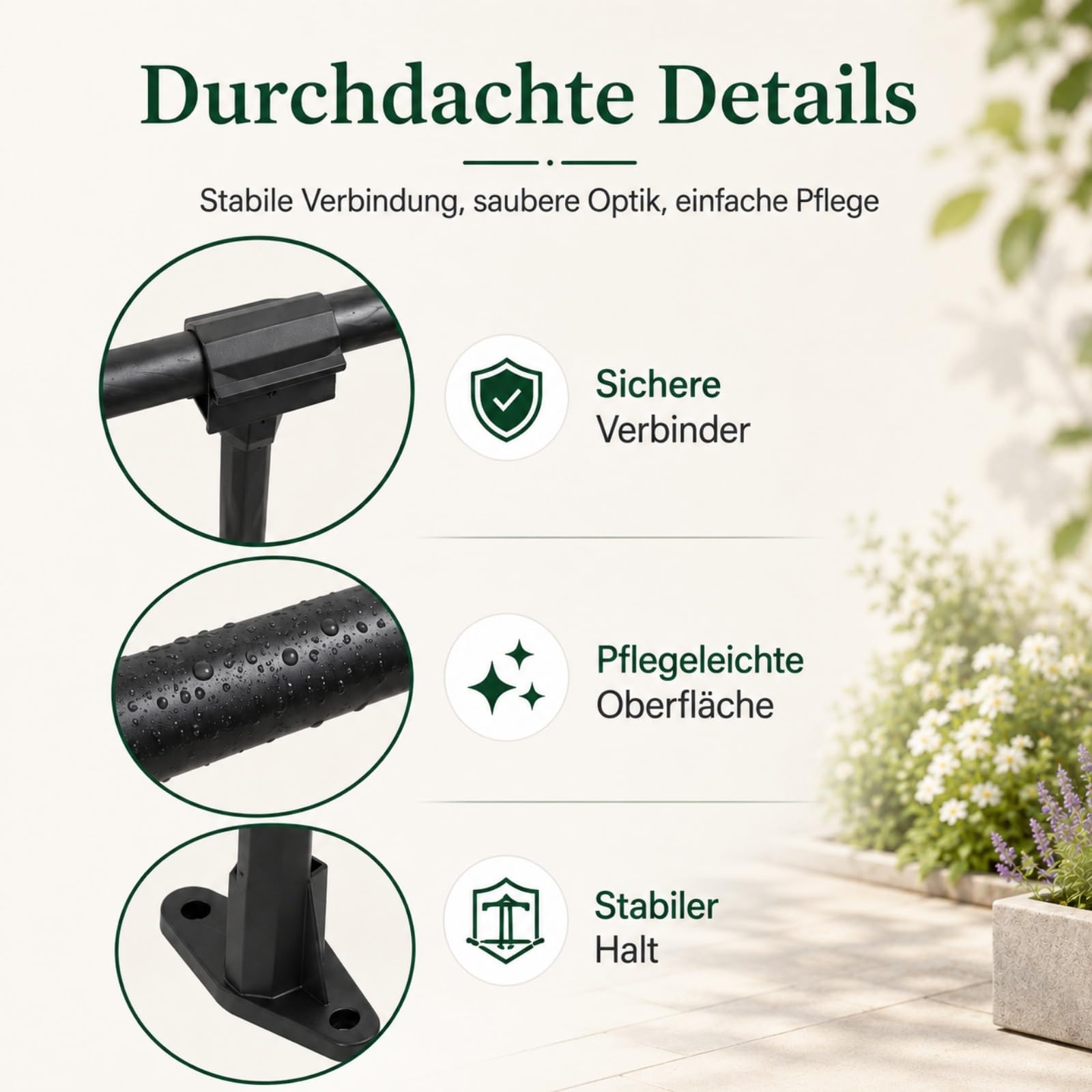 Rosenbogen halbrund 120 X 50 X 260 cm Halbrundes Spalier Stahl stabiles Gartenspalier Metall Gartenbogen Spalier für Kletterpflanzen