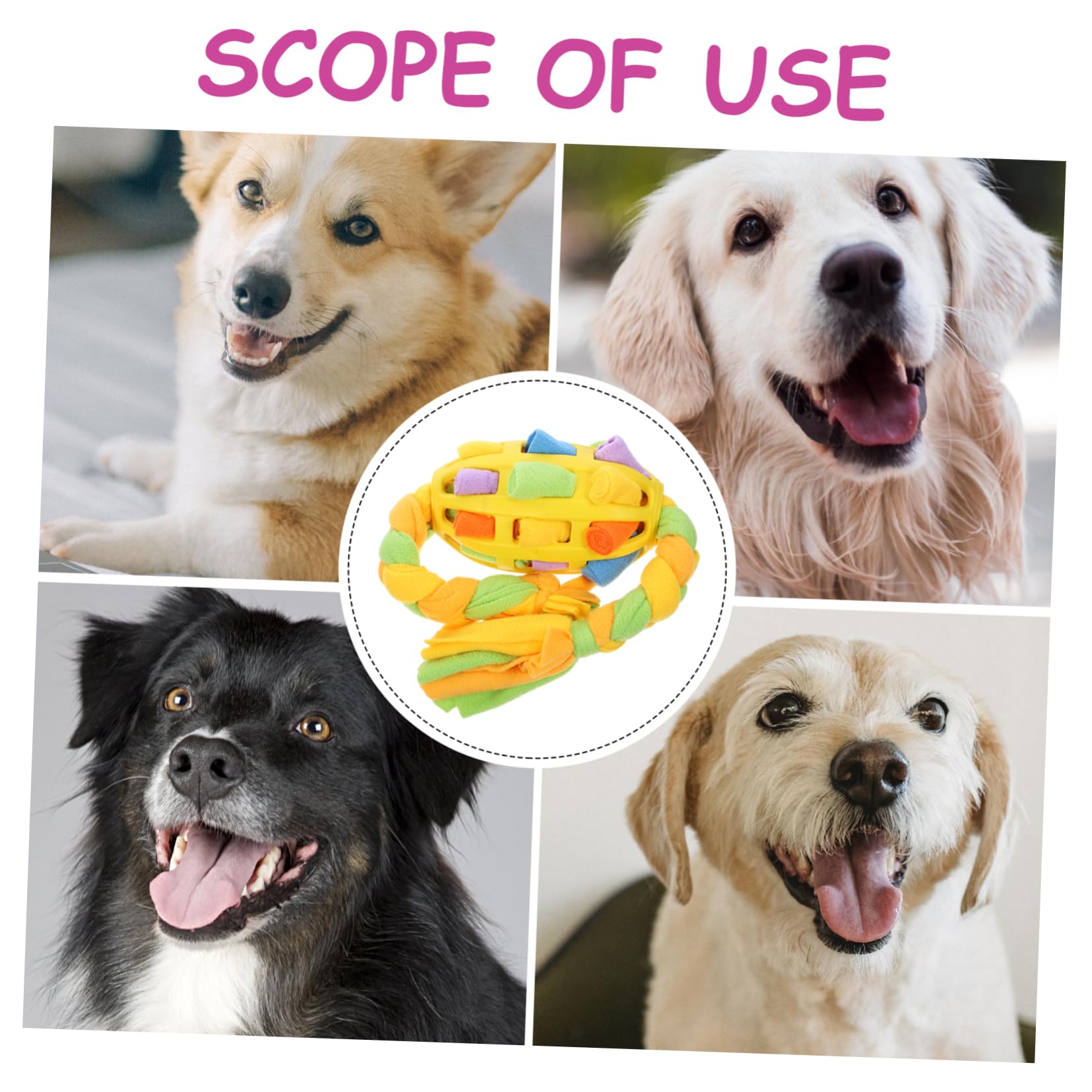Toyvian Jouet à Renifler pour Chien Balle à Friandises Interactive Encourage La Recherche De Nourriture Mangeoire pour Entraînement