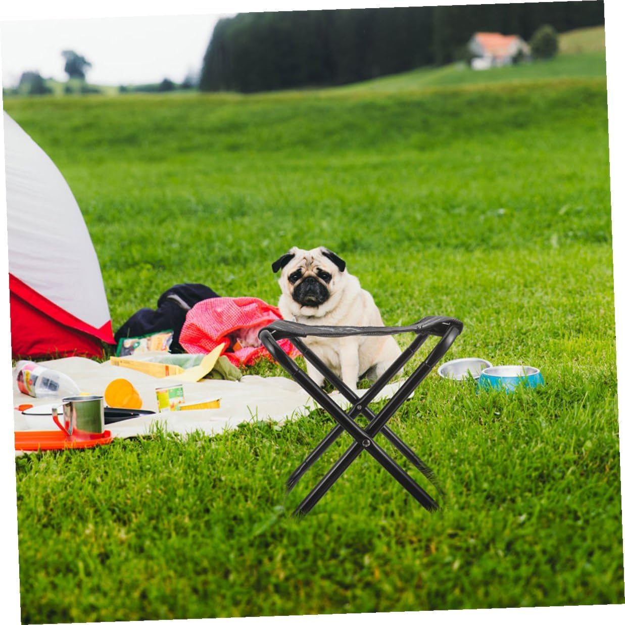 Portable Foldable Camping Stool Large Camo Travel Stool Lightweight Folding Foot Outdoor Hiking Fishing Garden Seat Bench