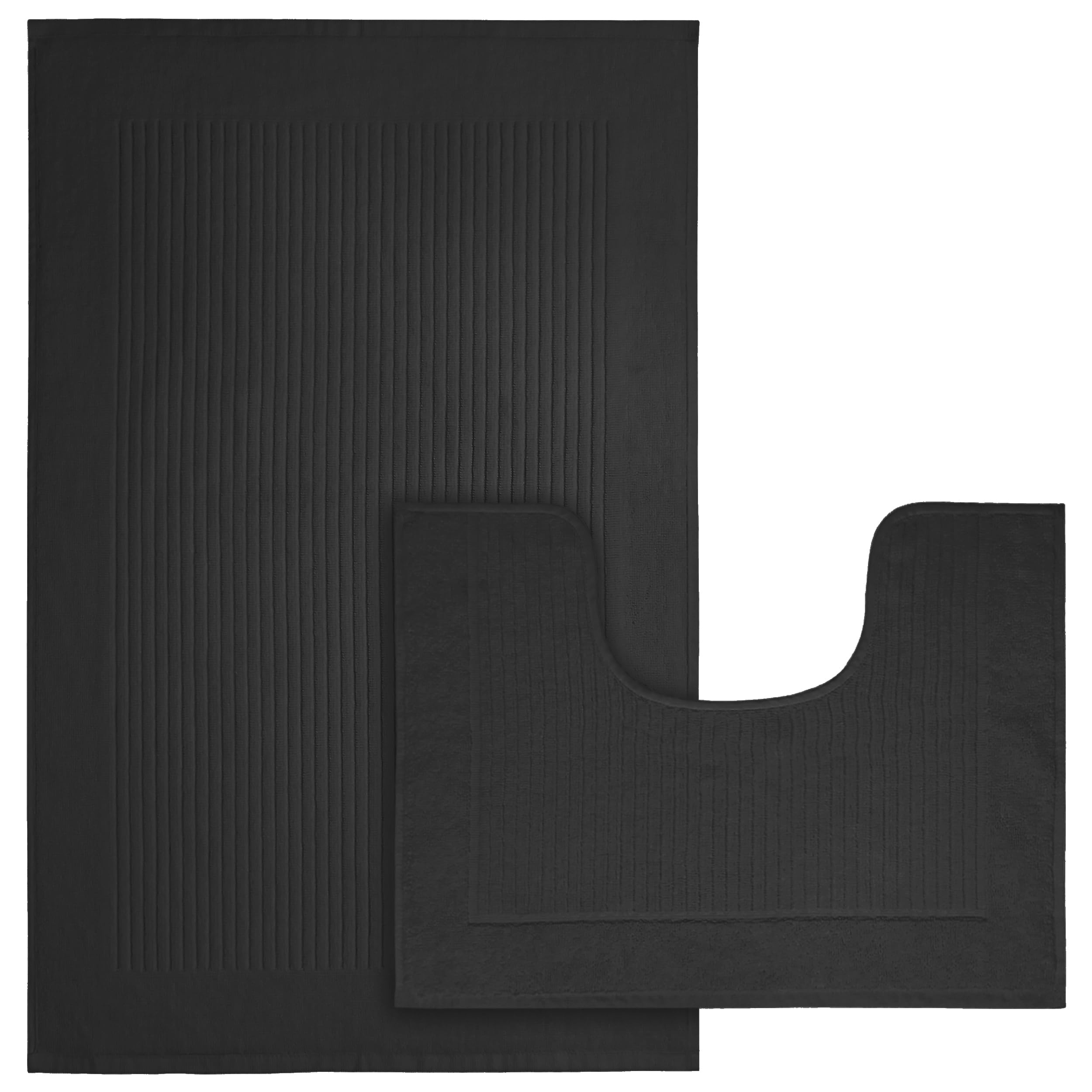 Olivia Rocco Monaco 2 Piece Bath Mat & Pedestal Set