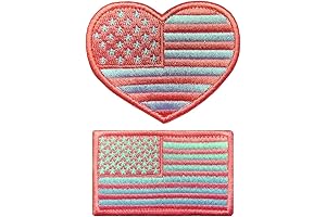 Velcro Patches for Backpacks Women: Pink American Flag Patch