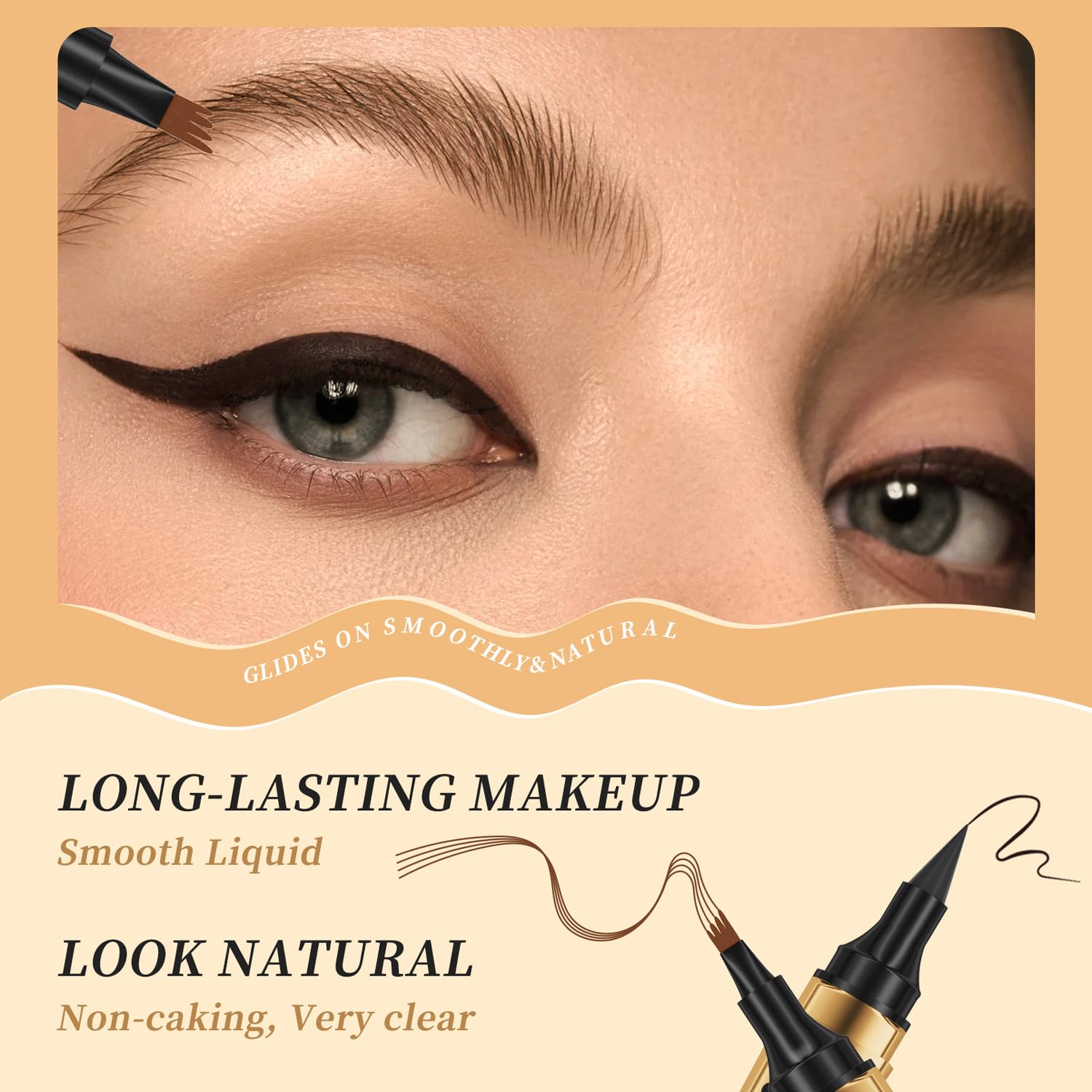 Eyebrow Pencil, 3D Waterproof Magic Eyebrow Pen, Smudge-Proof Eyebrow Shaping Tool - Image 4