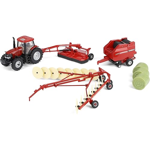 ERTL 1/64th Case IH 4 Piece Haying Set 44078