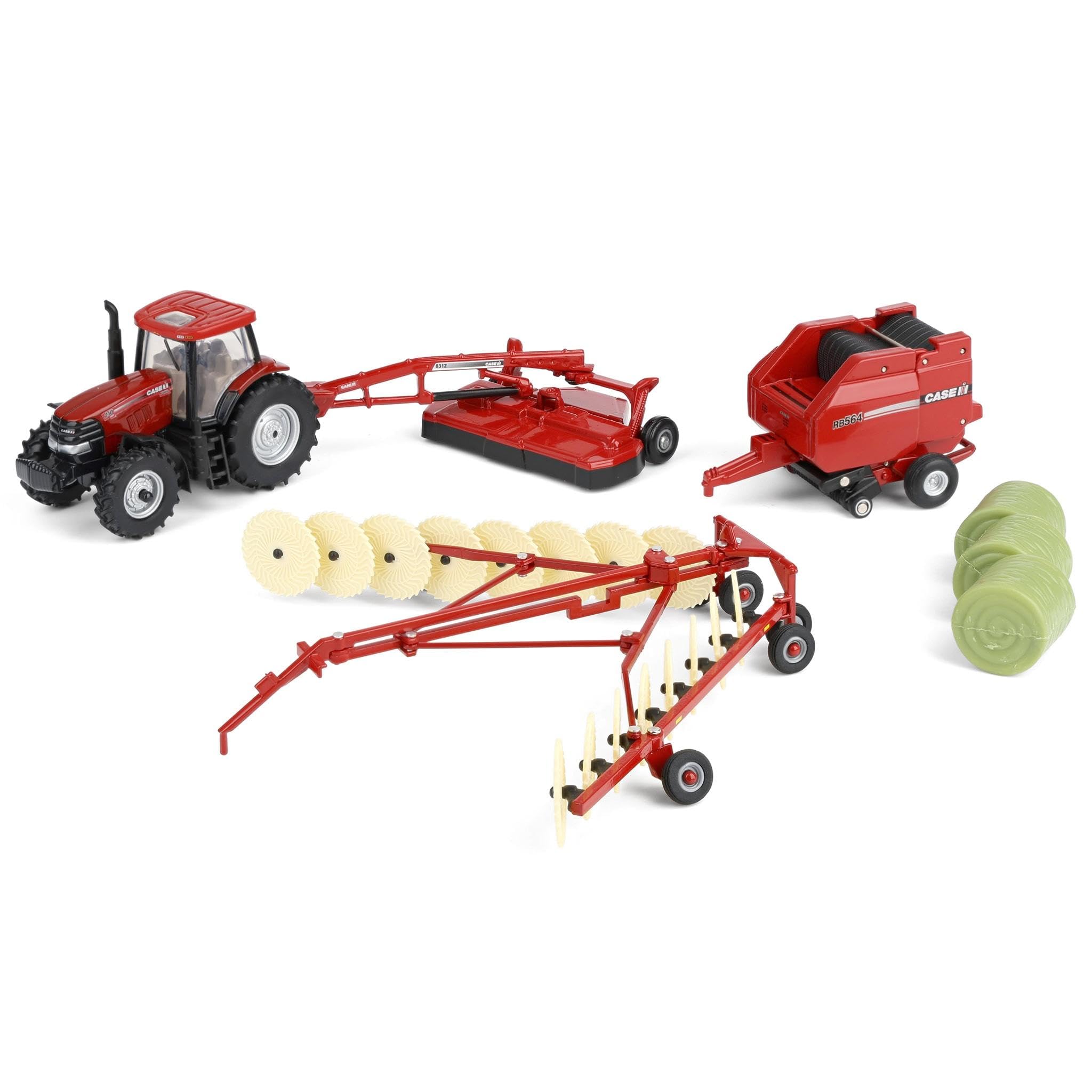 Amazon.com: ERTL 1/64th Case IH 4 Piece Haying Set 44078 : Patio
