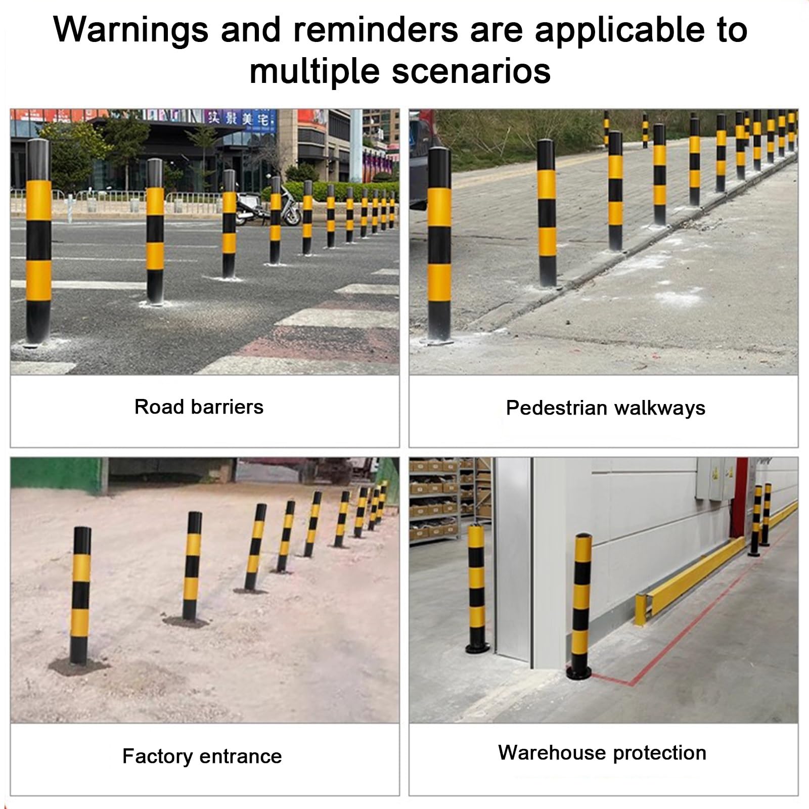 Conos de Advertencia Metálico, Conos Señalizacion Fijos, Advertencias Claras Las 24 Horas, Parte Superior con Anilla de Elevación, para Estacionamientos y Obras (3 Pcs)(50x11cm/20x4in)