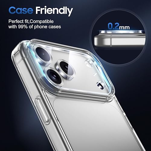 Miniatura 212 de UniqueMe [Paquete de 3 protectores de lente de cámara compatibles con iPhone 14 Pro Max/iPhone 14 Pro, vidrio templado, [compatible con fundas]
