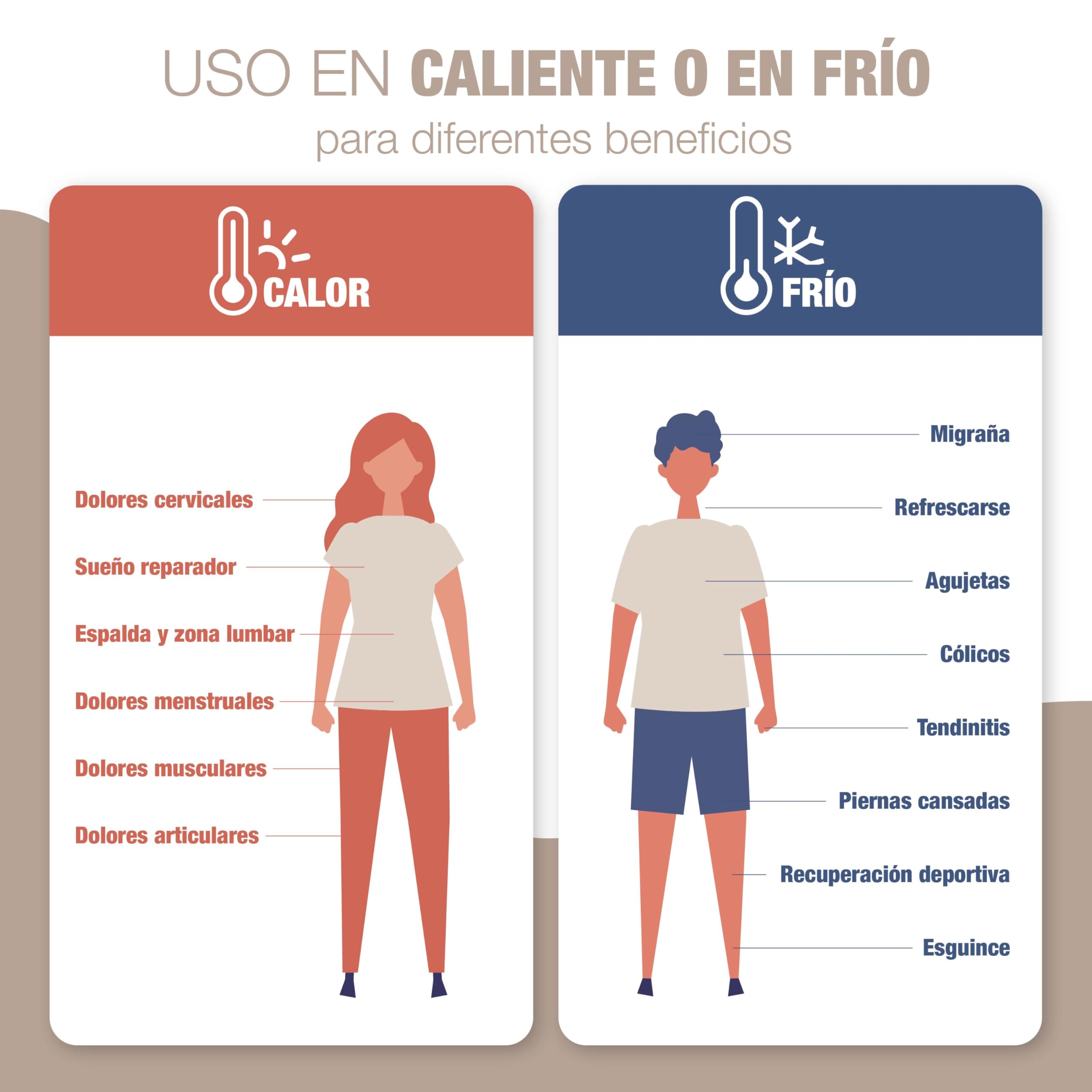 Saco de semillas para microondas Chill&Rest Naturelle Beige