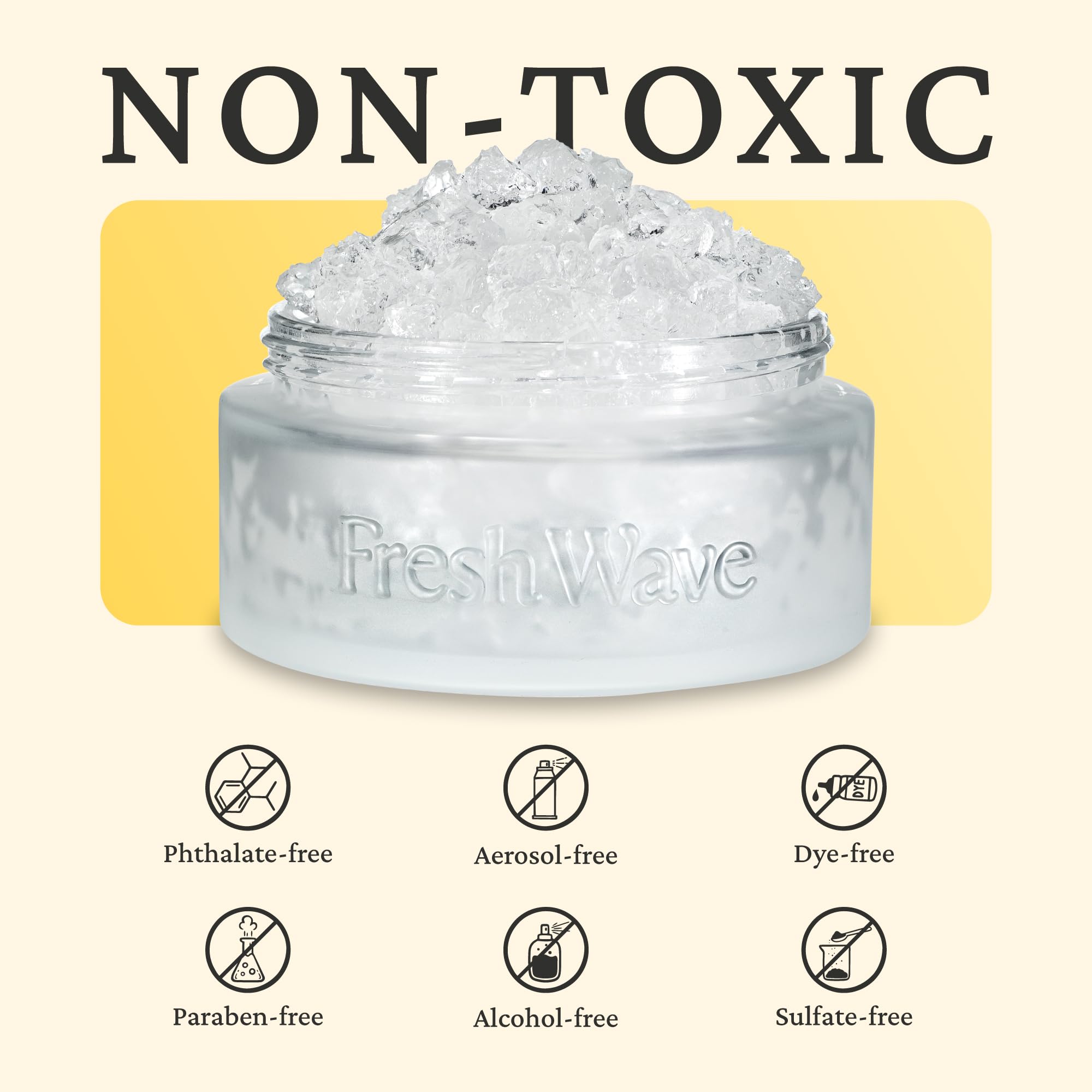 Fresh Wave Recambio de gel eliminador de olores de limón, 60 onzas, absorbentes de olores más seguros para el hogar, eliminador de olores natural a base de plantas, cada 15 onzas, dura de 30 a 60 días