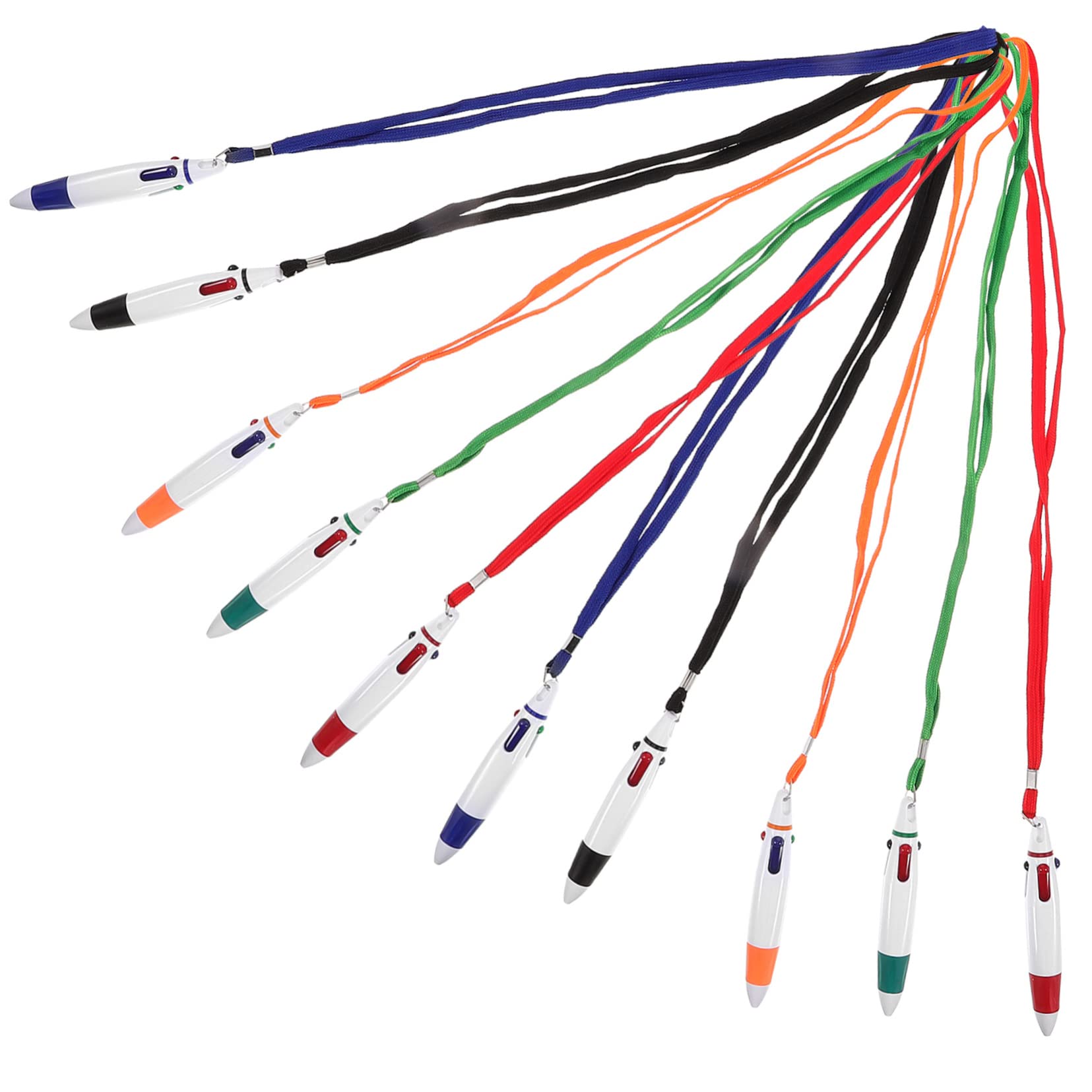 30stücke Retractable Kugelschreiber Mit Lanyard Farben Rot Grün Blau Schwarz Für Schule Büro Und Kreative Projekte